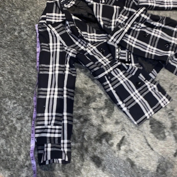 Kenneth Blake plaid  belted coat jacket Sz L - Picture 9 of 15